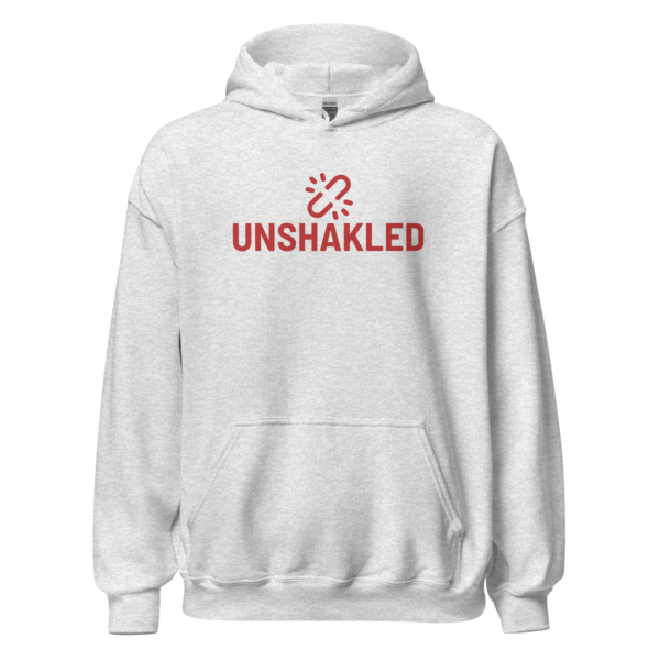 Unshakled Red Full Logo - Unisex Hoodie - Image 4