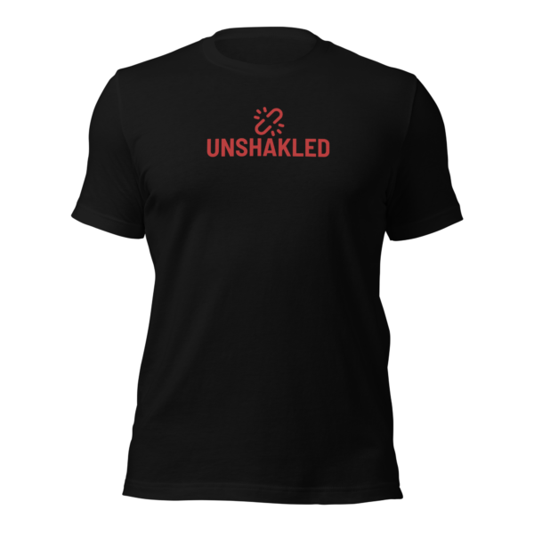 Unshakled Full Red Logo Unisex T-shirt - Image 3