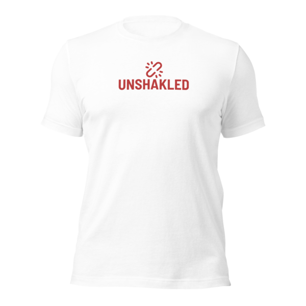 Unshakled Full Red Logo Unisex T-shirt - Image 5