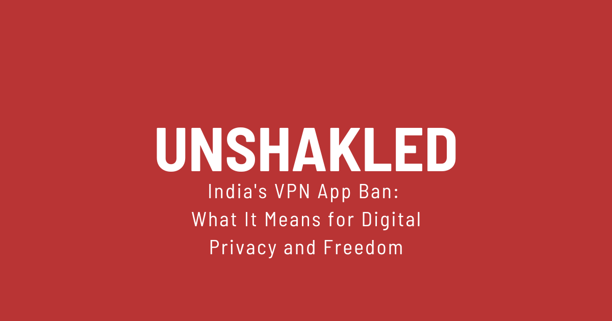 India's VPN App Ban Title