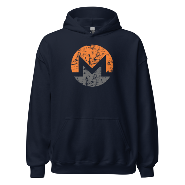 Distressed Monero XMR Unisex Hoodie - Image 2