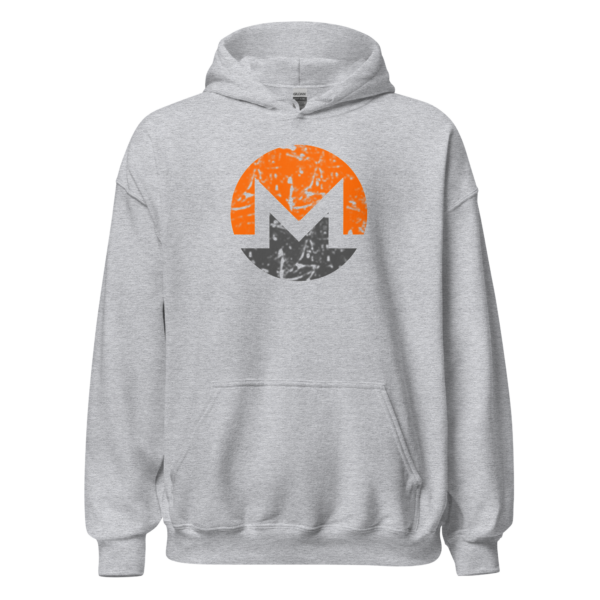 Distressed Monero XMR Unisex Hoodie - Image 3